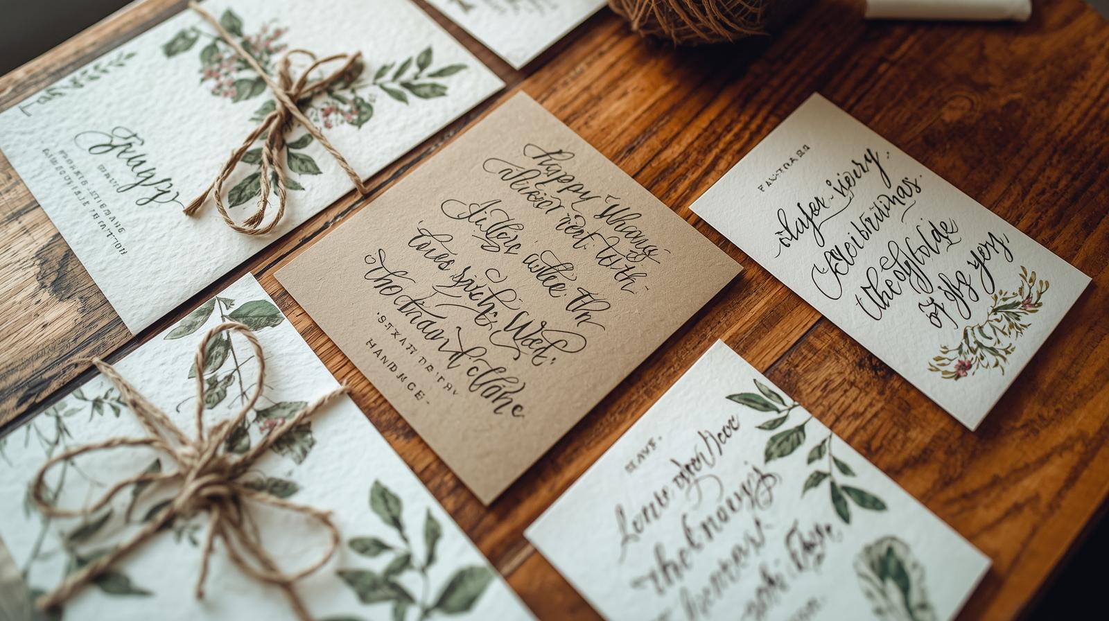 Handcrafted card design process